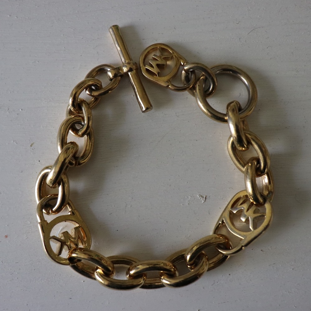 MK gold cable bracelet